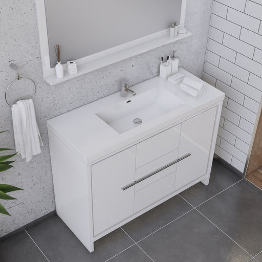 Alya Bath | Sortino 48" Modern Bathroom Vanity in White (Free Standing) Alya Bath - Vanities Alya Bath   