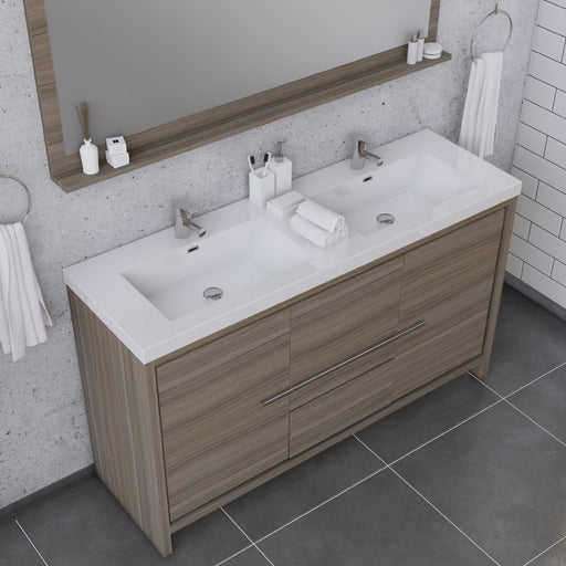 Alya Bath | Sortino 60 Double" Modern Bathroom Vanity in Gray (Free Standing) Alya Bath - Vanities Alya Bath   