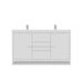 Alya Bath | Sortino 60 Double" Modern Bathroom Vanity in White (Free Standing) Alya Bath - Vanities Alya Bath   