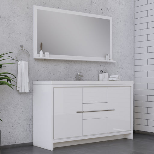 Alya Bath | Sortino 60 Single" Modern Bathroom Vanity in White (Free Standing) Alya Bath - Vanities Alya Bath   
