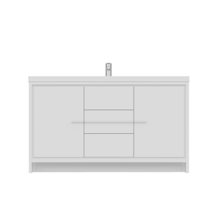 Alya Bath | Sortino 60 Single" Modern Bathroom Vanity in White (Free Standing) Alya Bath - Vanities Alya Bath   