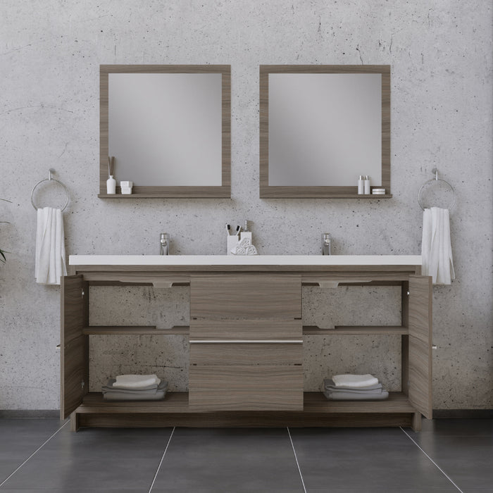 Alya Bath | Sortino 72" Modern Bathroom Vanity in Gray (Free Standing) Alya Bath - Vanities Alya Bath   