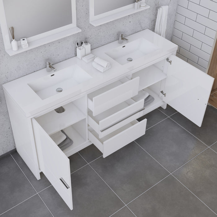 Alya Bath | Sortino 72" Modern Bathroom Vanity in White (Free Standing) Alya Bath - Vanities Alya Bath   