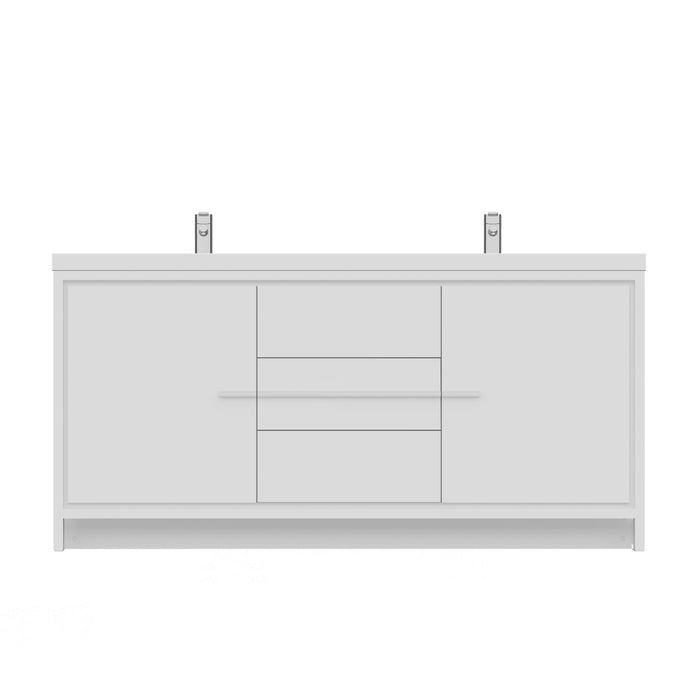 Alya Bath | Sortino 72" Modern Bathroom Vanity in White (Free Standing) Alya Bath - Vanities Alya Bath   