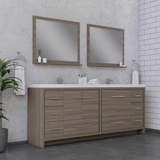 Alya Bath | Sortino 84" Modern Bathroom Vanity in Gray (Free Standing) Alya Bath - Vanities Alya Bath   