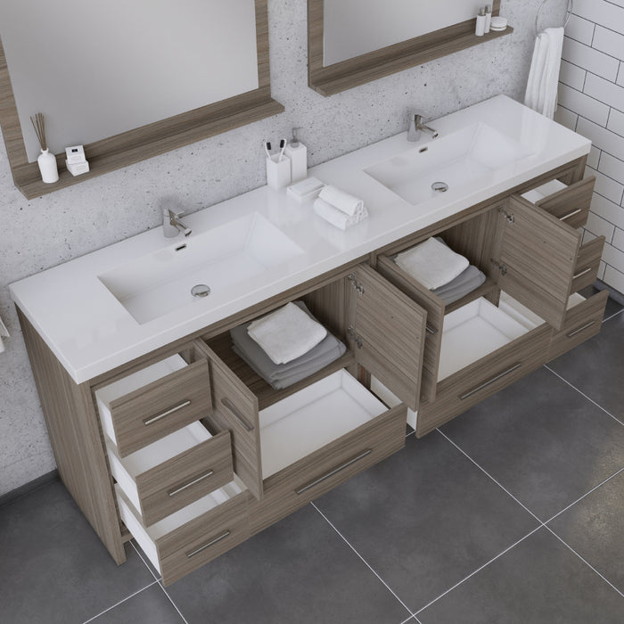 Alya Bath | Sortino 84" Modern Bathroom Vanity in Gray (Free Standing) Alya Bath - Vanities Alya Bath   