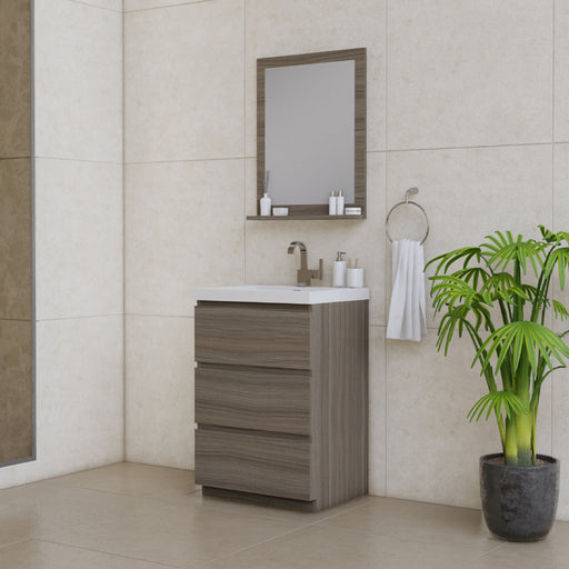 Alya Bath | Paterno 24" Modern Freestanding Bathroom Vanity in Gray Alya Bath - Vanities Alya Bath   