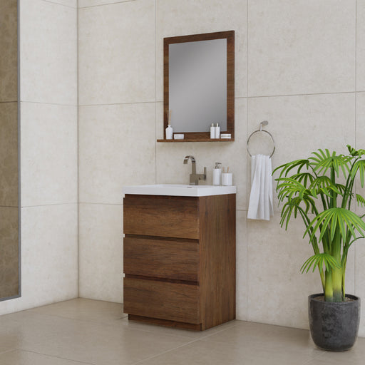 Alya Bath | Paterno 24" Modern Freestanding Bathroom Vanity in Rosewood Alya Bath - Vanities Alya Bath   