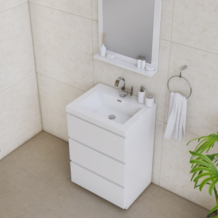 Alya Bath | Paterno 24" Modern Freestanding Bathroom Vanity in White Alya Bath - Vanities Alya Bath   