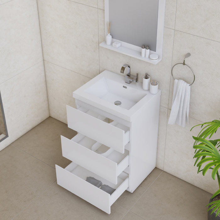 Alya Bath | Paterno 24" Modern Freestanding Bathroom Vanity in White Alya Bath - Vanities Alya Bath   