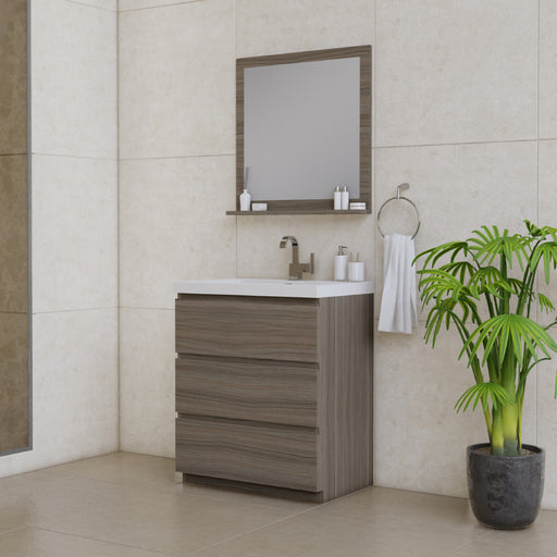 Alya Bath | Paterno 30" Modern Freestanding Bathroom Vanity in Gray Alya Bath - Vanities Alya Bath   