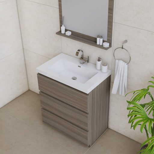 Alya Bath | Paterno 30" Modern Freestanding Bathroom Vanity in Gray Alya Bath - Vanities Alya Bath   