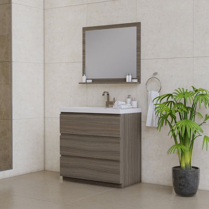 Alya Bath | Paterno 36" Modern Freestanding Bathroom Vanity in Gray Alya Bath - Vanities Alya Bath   