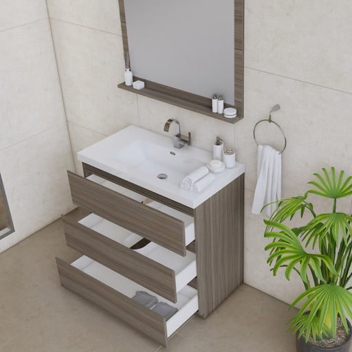 Alya Bath | Paterno 36" Modern Freestanding Bathroom Vanity in Gray Alya Bath - Vanities Alya Bath   