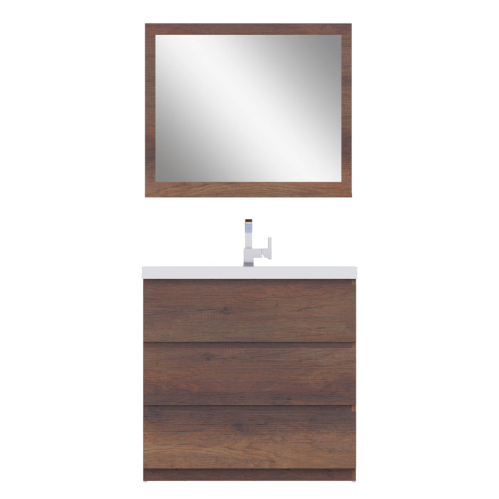 Alya Bath | Paterno 36" Modern Freestanding Bathroom Vanity in Rosewood Alya Bath - Vanities Alya Bath   