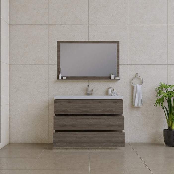 Alya Bath | Paterno 48" Modern Freestanding Bathroom Vanity in Gray Alya Bath - Vanities Alya Bath   