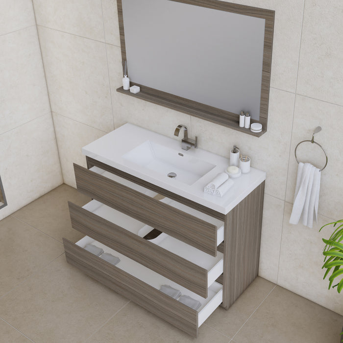 Alya Bath | Paterno 48" Modern Freestanding Bathroom Vanity in Gray Alya Bath - Vanities Alya Bath   