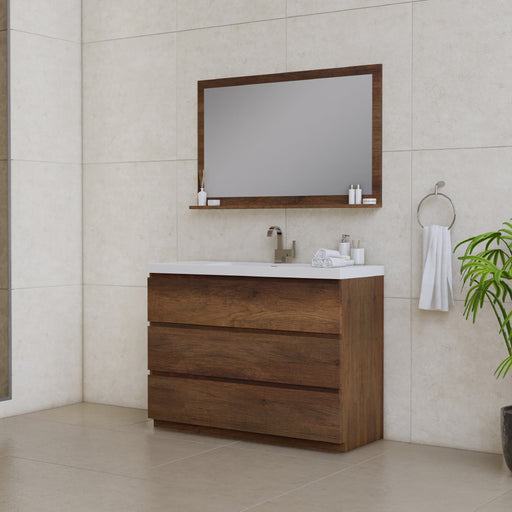 Alya Bath | Paterno 48" Modern Freestanding Bathroom Vanity in Rosewood Alya Bath - Vanities Alya Bath   