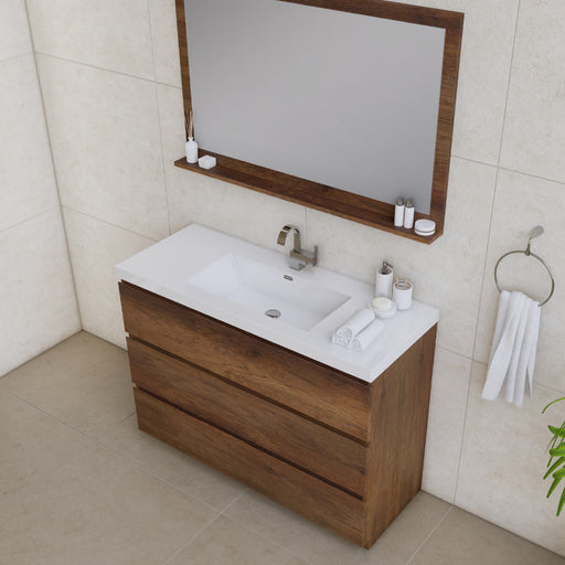 Alya Bath | Paterno 48" Modern Freestanding Bathroom Vanity in Rosewood Alya Bath - Vanities Alya Bath   