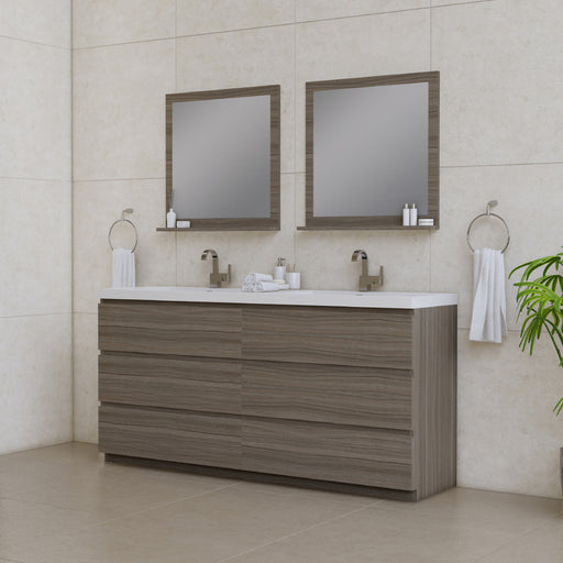 Alya Bath | Paterno 72" Modern Freestanding Bathroom Vanity in Gray Alya Bath - Vanities Alya Bath   