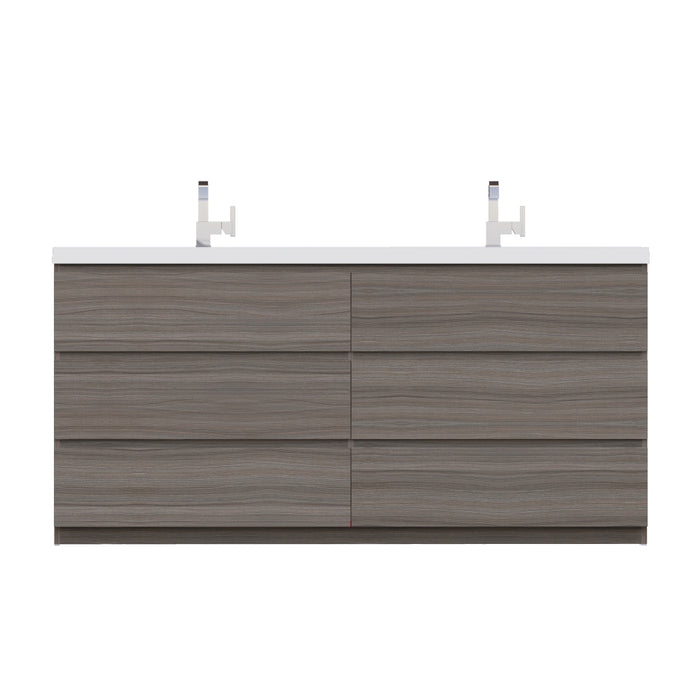 Alya Bath | Paterno 72" Modern Freestanding Bathroom Vanity in Gray Alya Bath - Vanities Alya Bath   