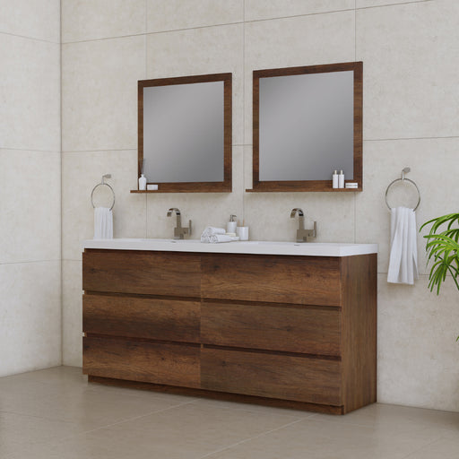 Alya Bath | Paterno 72" Modern Freestanding Bathroom Vanity in Rosewood Alya Bath - Vanities Alya Bath   