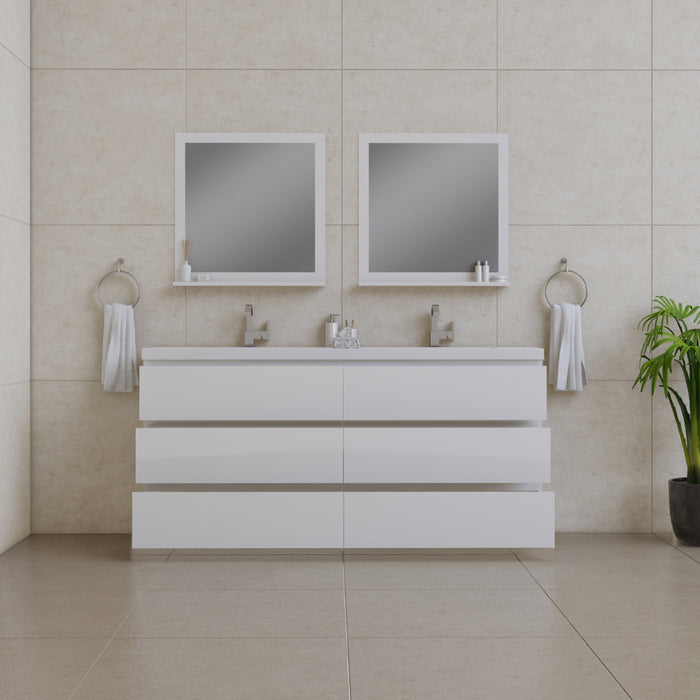 Alya Bath | Paterno 72" Modern Freestanding Bathroom Vanity in White Alya Bath - Vanities Alya Bath   