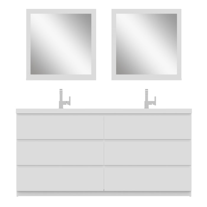 Alya Bath | Paterno 72" Modern Freestanding Bathroom Vanity in White Alya Bath - Vanities Alya Bath   