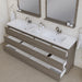 Alya Bath | Paterno 84" Modern Freestanding Bathroom Vanity in Gray Alya Bath - Vanities Alya Bath   