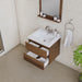 Alya Bath | Paterno 24" Modern Wall Mounted Bathroom Vanity in Rosewood Alya Bath - Vanities Alya Bath   