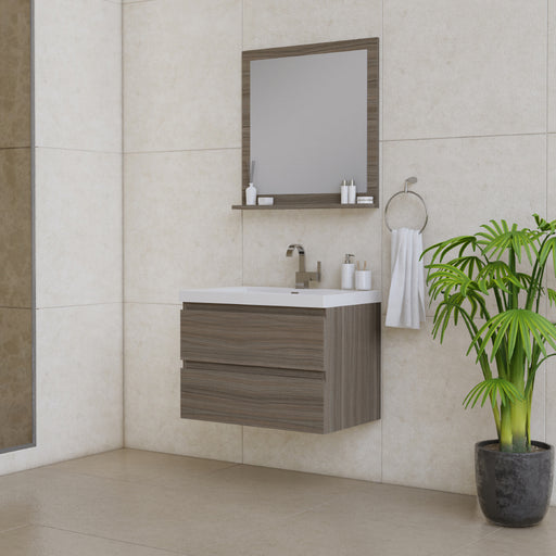 Alya Bath | Paterno 30" Modern Wall Mounted Bathroom Vanity in Gray Alya Bath - Vanities Alya Bath   