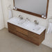 Alya Bath | Paterno 60" Double Modern Wall Mounted Bathroom Vanity in Rosewood Alya Bath - Vanities Alya Bath   