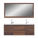 Alya Bath | Paterno 60" Double Modern Wall Mounted Bathroom Vanity in Rosewood Alya Bath - Vanities Alya Bath   