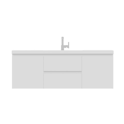 Alya Bath | Paterno 60" Single Modern Wall Mounted Bathroom Vanity in White Alya Bath - Vanities Alya Bath   