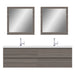 Alya Bath | Paterno 72" Modern Wall Mounted Bathroom Vanity in Gray Alya Bath - Vanities Alya Bath   