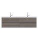 Alya Bath | Paterno 72" Modern Wall Mounted Bathroom Vanity in Gray Alya Bath - Vanities Alya Bath   