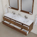 Alya Bath | Paterno 72" Modern Wall Mounted Bathroom Vanity in Rosewood Alya Bath - Vanities Alya Bath   