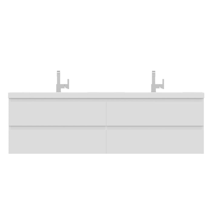 Alya Bath | Paterno 72" Modern Wall Mounted Bathroom Vanity in White Alya Bath - Vanities Alya Bath   