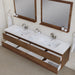 Alya Bath | Paterno 84" Modern Wall Mounted Bathroom Vanity in Rosewood Alya Bath - Vanities Alya Bath   