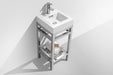 KubeBath | Cisco 16" Stainless Steel Console with Acrylic Sink - Chrome KubeBath - Vanities KubeBath   