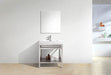 KubeBath | Cisco 30" Stainless Steel Console with Acrylic Sink - Chrome KubeBath - Vanities KubeBath   