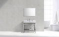 KubeBath | Cisco 36" Stainless Steel Console with Acrylic Sink - Chrome KubeBath - Vanities KubeBath   