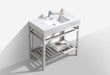 KubeBath | Cisco 36" Stainless Steel Console with Acrylic Sink - Chrome KubeBath - Vanities KubeBath   