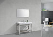 KubeBath | Cisco 48" Stainless Steel Console with Acrylic Sink - Chrome KubeBath - Vanities KubeBath   