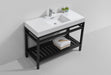 KubeBath | Cisco 48" Stainless Steel Console with Acrylic Sink - Matt Black KubeBath - Vanities KubeBath   