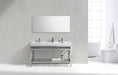 KubeBath | Cisco 60" Double Sink Stainless Steel Console with Acrylic Sink - Chrome KubeBath - Vanities KubeBath   