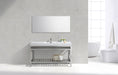 KubeBath | Cisco 60" Single Sink Stainless Steel Console with Acrylic Sink - Chrome KubeBath - Vanities KubeBath   