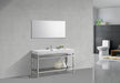 KubeBath | Cisco 60" Single Sink Stainless Steel Console with Acrylic Sink - Chrome KubeBath - Vanities KubeBath   