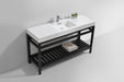 KubeBath | Cisco 60" Single Sink Stainless Steel Console with Acrylic Sink - Matt Black KubeBath - Vanities KubeBath   