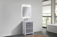 KubeBath | Dolce 24" Ash Gray Modern Bathroom Vanity with White Quartz Counter-Top KubeBath - Vanities KubeBath   